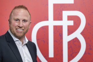Ludovic Magnin a donné sa première conférence de presse comme entraîneur du FC Bâle. KEYSTONE/GEORGIOS KEFALAS